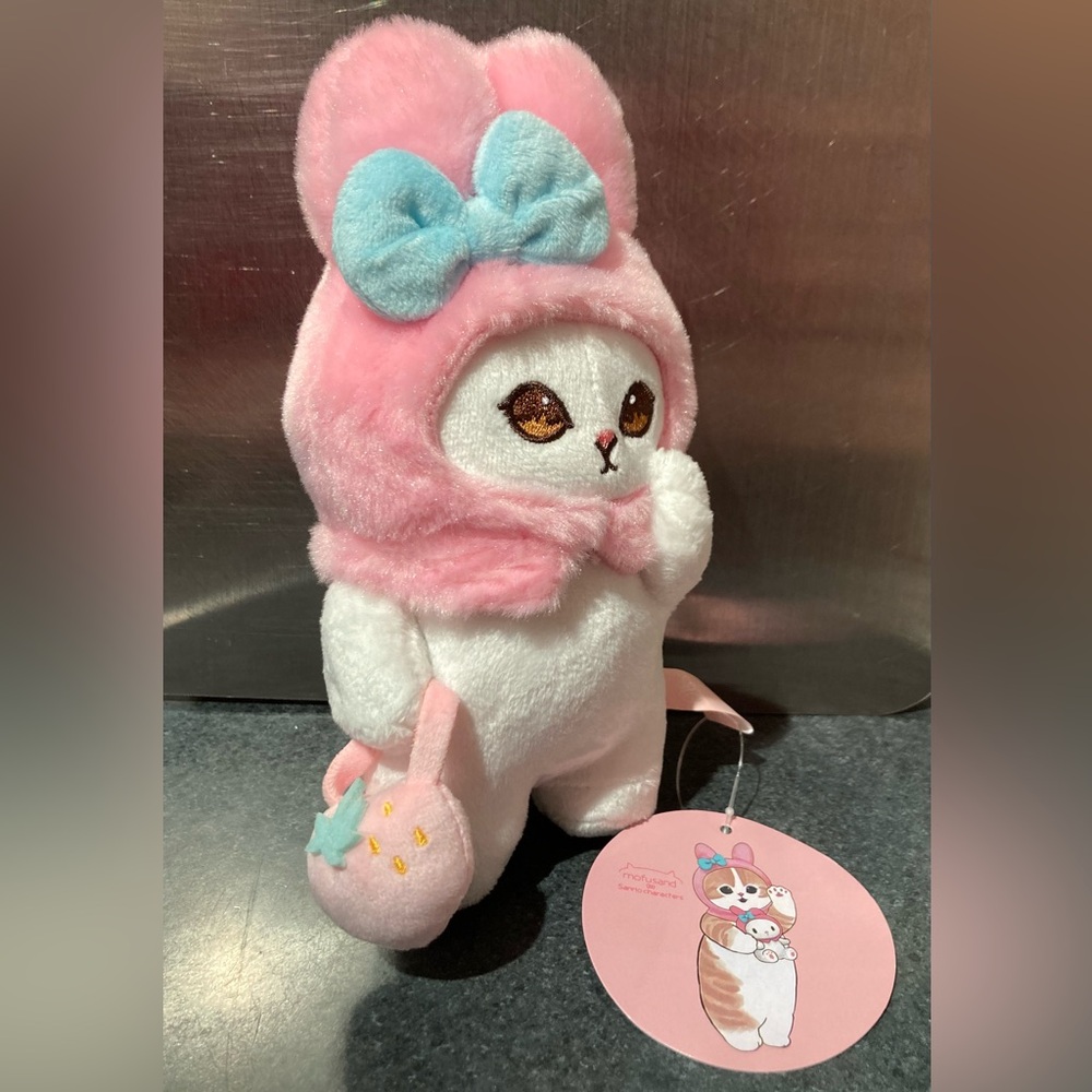🐰🐱 17cm Sanrio Mofusand Cat Cross-Dressing My Melody Plush Stuff Doll Toy - Picture 4 of 9